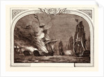 Battle Off Cabarela Point, (Admiral Sir J. Saumarez), July 12th, 1801. Destruction of the Rea Carlos and San Hermenegildo. James Saumarez, 1st Baron De Saumarez (1757 1836), Admiral of the Royal Navy. by Anonymous