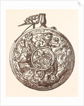 Curiously Carved Ivory Powder Flask by Anonymous