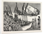 Departure of the Mudir's Troops from Dongola for Ambukol from a Sketch by Mr. F. Villiers, Our Special Artist with the Nile Expedition by Anonymous