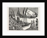 Departure of the Mudir's Troops from Dongola for Ambukol from a Sketch by Mr. F. Villiers, Our Special Artist with the Nile Expedition by Anonymous
