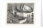Departure of the Mudir's Troops from Dongola for Ambukol from a Sketch by Mr. F. Villiers, Our Special Artist with the Nile Expedition by Anonymous