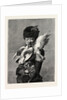 Lady and Pigeons by Anonymous
