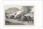 Lancers Burning Zulu Kraals, Upoko River, the Zulu War by Anonymous