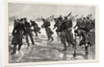 Dutch Soldiers Drilling on the Ice on the Amstel, Holland, the Netherlands by Anonymous