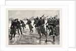 Dutch Soldiers Drilling on the Ice on the Amstel, Holland, the Netherlands by Anonymous