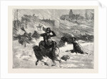 Blizzard in New York, the Perils of Union Square in the Midst of the Blizzard, United States by Anonymous