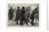 Blizzard in New York, a Policeman Rubbing Snow on the Frozen Ears of a Passer by During the Storm, United States by Anonymous