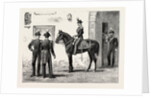 The Queen at Florence, Italy, Guard of Royal Carabineers at the Gate of the Villa Palmier, Her Majesty's Residence by Anonymous