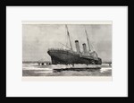 The Channel Steamer Invicta Stranded Outside Calais Harbour France by Anonymous