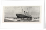 The Channel Steamer Invicta Stranded Outside Calais Harbour France by Anonymous