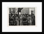 The Illness of the German Emperor, Outside the Guard House Charlottenburg Germany by Anonymous
