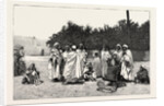Views in Biskra, a Group of Arabs on the March by Anonymous