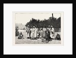 Views in Biskra, a Group of Arabs on the March by Anonymous