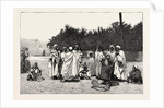 Views in Biskra, a Group of Arabs on the March by Anonymous
