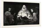 Abraham at Table with the Angels, Picture Attributed to Rembrandt by Anonymous