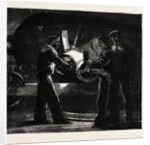 Night Quarters on Board a Man of War, Laying a Gun by Anonymous