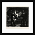 Night Quarters on Board a Man of War, Laying a Gun by Anonymous