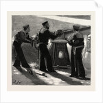 Night Quarters on Board a Man of War, Working the Quick Firing Gun by Anonymous