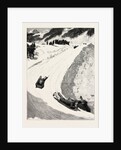 Tobogganing at St. Moritz, Engadine, Switzerland, Sled, Bobsleigh by Anonymous
