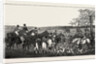 Hunting in Leicestershire, 1827, Hunt, Horse, Horses by Anonymous