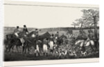 Hunting in Leicestershire, 1827, Hunt, Horse, Horses by Anonymous