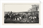 Hunting in Leicestershire, 1827, Hunt, Horse, Horses by Anonymous