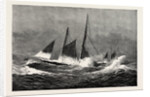 The American Fisheries Question, Fishing Schooner Icing Up in a Winter Gale, United States by Anonymous