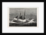 The American Fisheries Question, Fishing Schooner Icing Up in a Winter Gale, United States by Anonymous