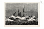 The American Fisheries Question, Fishing Schooner Icing Up in a Winter Gale, United States by Anonymous