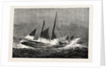 The American Fisheries Question, Fishing Schooner Icing Up in a Winter Gale, United States by Anonymous