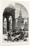 Vegetable Market on the Grand Canal, Near the Rialto, Venice, Italy by Anonymous