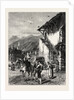 Market Place at Laruns, the Pyrenees, France by Anonymous