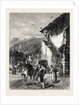 Market Place at Laruns, the Pyrenees, France by Anonymous