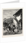 Market Place at Laruns, the Pyrenees, France by Anonymous