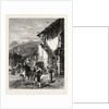 Market Place at Laruns, the Pyrenees, France by Anonymous