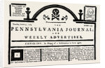 Facsimile of the Pennsylvania Journal on the Stamp Act. American Historical and Literary Curiosities by Anonymous