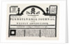 Facsimile of the Pennsylvania Journal on the Stamp Act. American Historical and Literary Curiosities by Anonymous