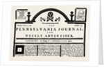 Facsimile of the Pennsylvania Journal on the Stamp Act. American Historical and Literary Curiosities by Anonymous