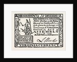 Virginia Paper Money by Anonymous