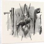 Indian Weapons; Spear, Axe, Bow and Arrow by Anonymous