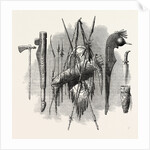 Indian Weapons; Spear, Axe, Bow and Arrow by Anonymous