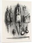 Indian Medicine Bag, Mystery Whistle, Rattles, and Drum by Anonymous
