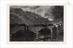 Gunboats Passing Vicksburg, American Civil War by Anonymous