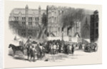 Fire in the Clock Tower of the New Houses of Parliament, London by Anonymous