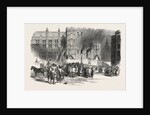 Fire in the Clock Tower of the New Houses of Parliament, London by Anonymous