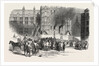 Fire in the Clock Tower of the New Houses of Parliament, London by Anonymous
