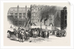 Fire in the Clock Tower of the New Houses of Parliament, London by Anonymous