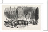Fire in the Clock Tower of the New Houses of Parliament, London by Anonymous
