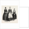 Costumes on the Island of Funen, Denmark: Confirmation Dress, Bridal Dress, Fisherman's Wife by Anonymous