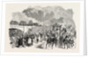 Ascot Races, 1851, Sketch on the Road, Staines Bridge, UK, Horse Racing, Equestrian by Anonymous